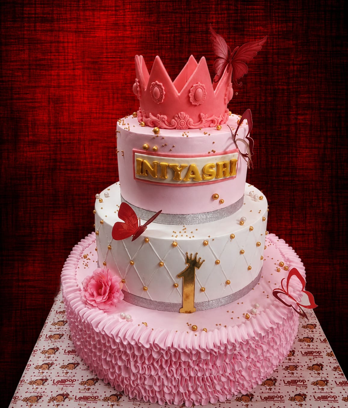 Boss Baby Gentleman 2-Tier 1st Birthday Cake